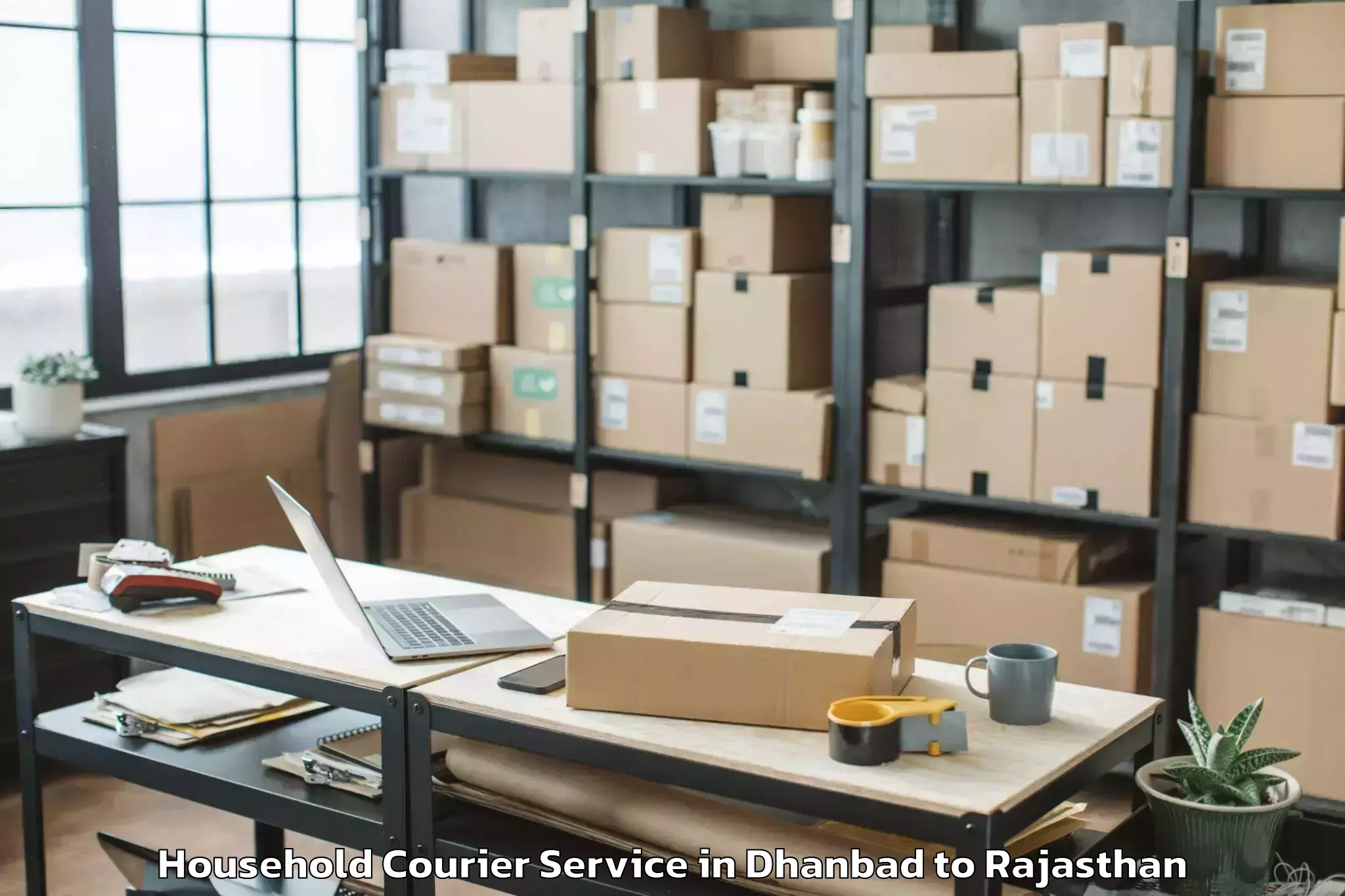 Hassle-Free Dhanbad to Jodhpur National University Jo Household Courier